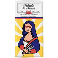chocolate bar with mona lisa packaging